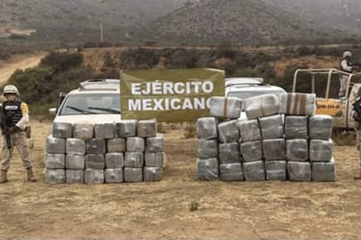 Ejército aseguró más de 800 kilogramos de droga en Ensenada