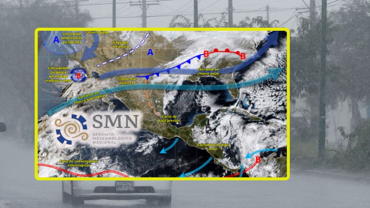 Frente frío 33 y su masa de aire polar “congelarán” estas ciudades jueves y viernes con fuertes lluvias, evento de “Norte” de hasta 120 km/h, temperaturas de -5 °C y posibles nevadas