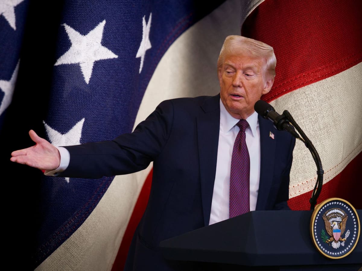 Donald Trump en una fotografía de archivo. | Crédito: EFE/Canva