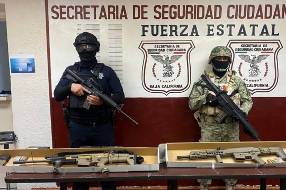 Armas de fuego y 26 kilos de cocaína incautados en el valle de Mexicali