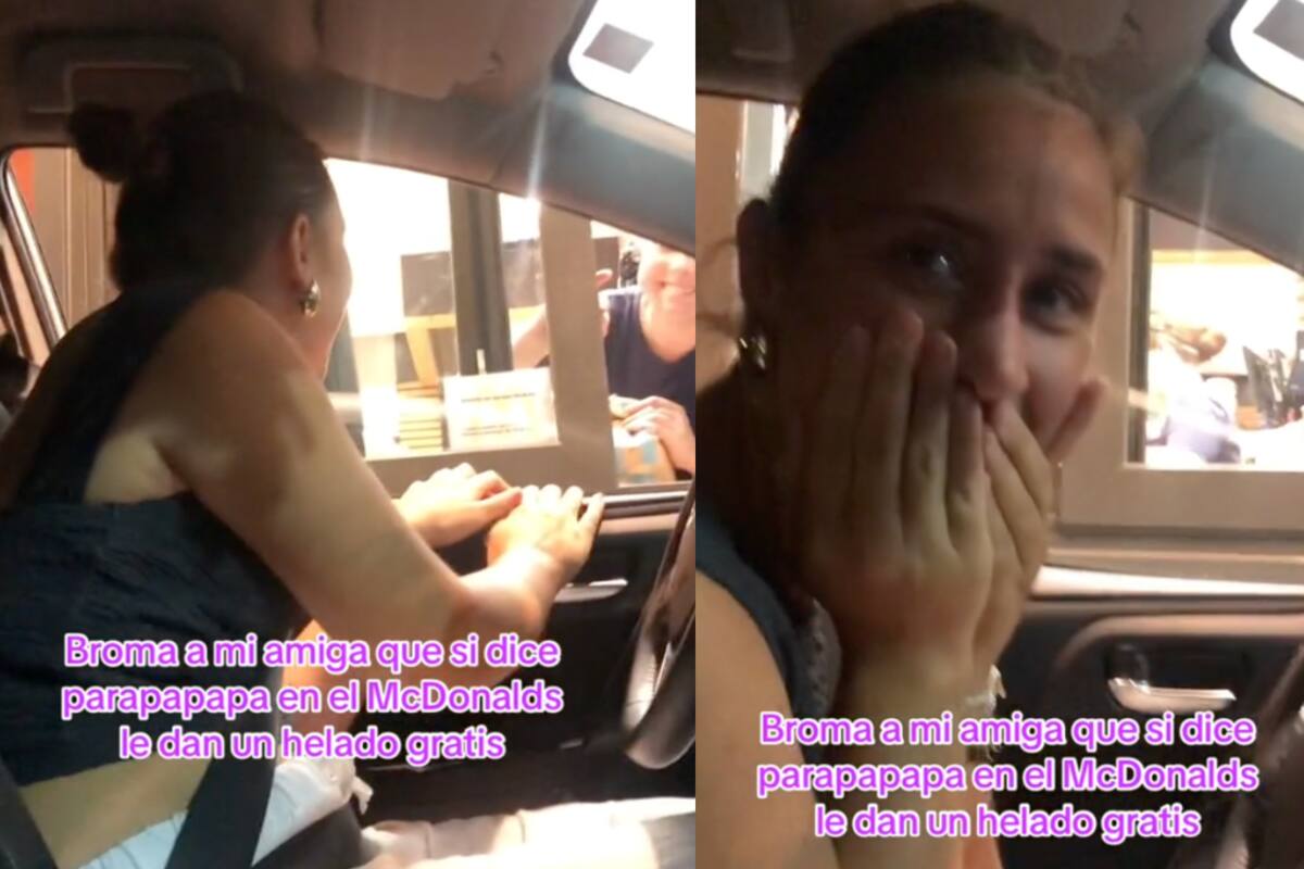 Amigas juegan broma a joven: la hacen cantar en McDonald’s por un supuesto helado gratis