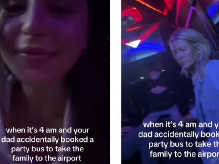 Hombre renta por accidente un carro-fiesta en lugar de uno normal para llevarlos al aeropuerto a las 4 a.m.