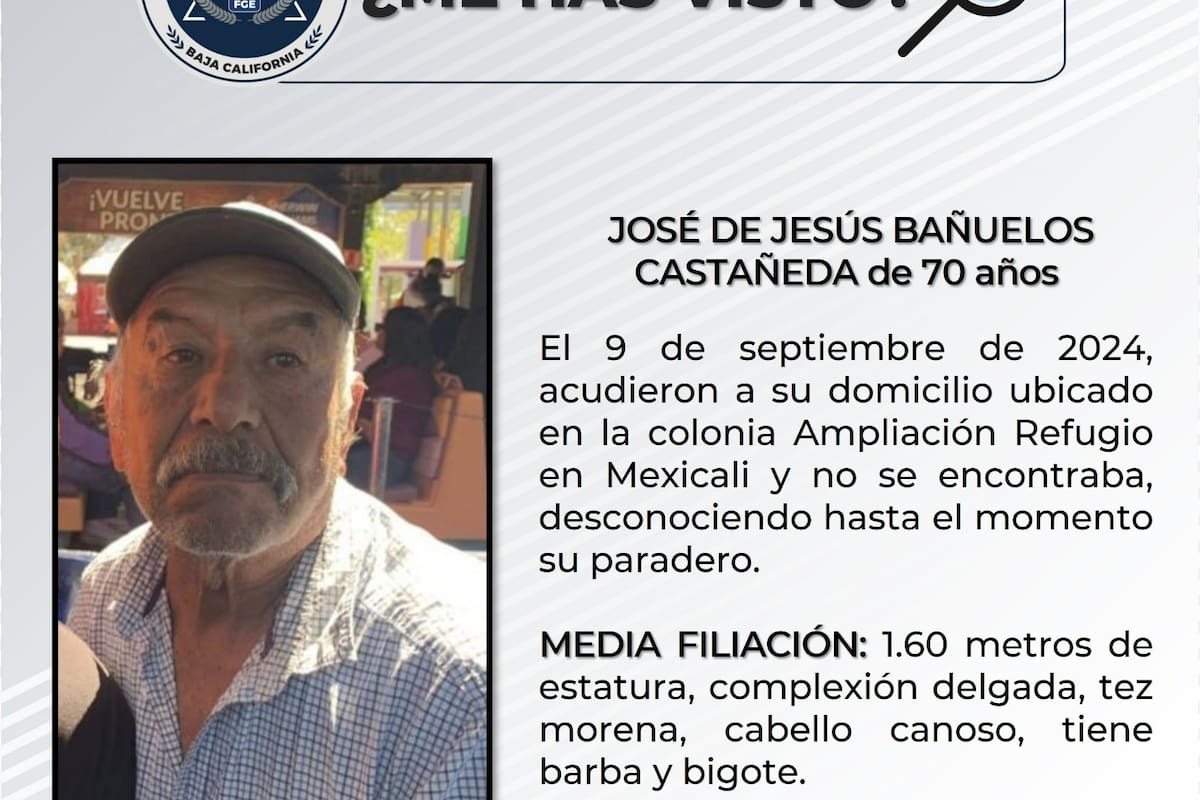 Solicitan apoyo para localizar a José de Jesús Bañuelos Castañeda