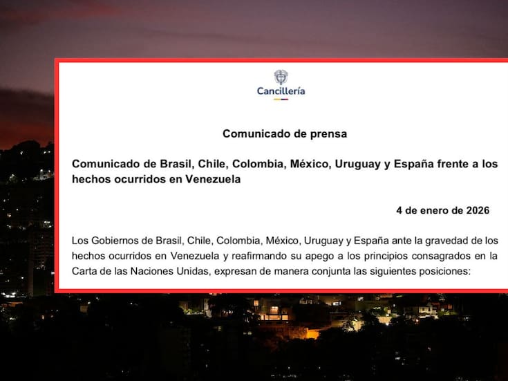 México y otros cinco países emitieron un comunicado conjunto en el que condenan la operación militar de EEUU en Venezuela y advierten sobre un “precedente peligroso”