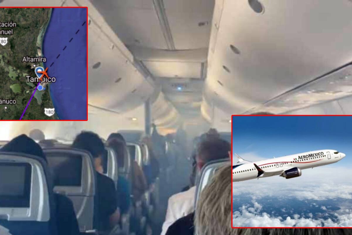 Avión de Aeroméxico registra humo en la cabina y aterriza de emergencia en Tampico: “Sin inconvenientes”, dice el comunicado