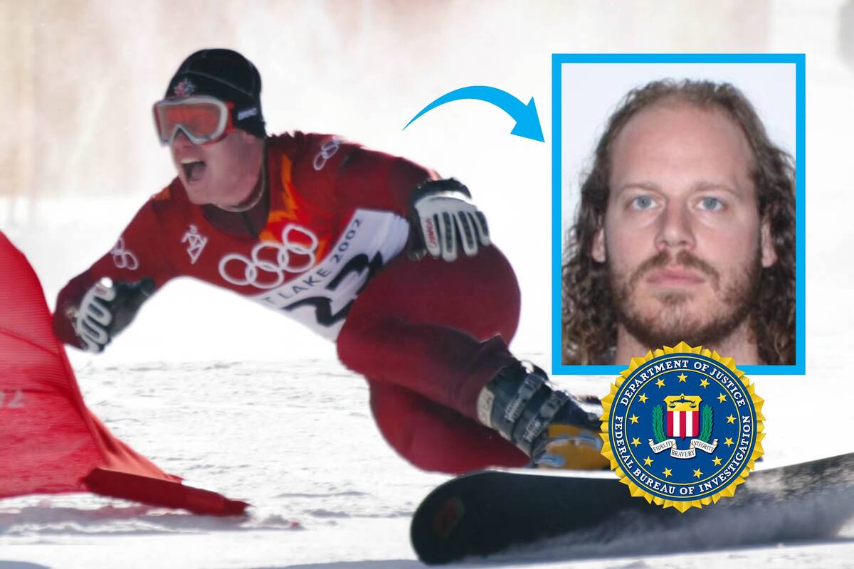 El ex atleta olímpico, Ryan Wedding, es uno de los criminales más buscados por el FBI y ofrece una recompensa de 50 mil dólares.  (Fotos: Comité Olímpico Canadiense / FBI)