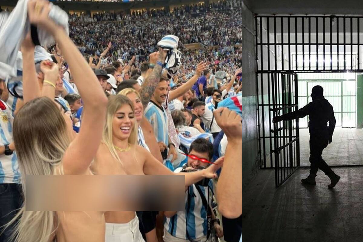 Argentinas se quitan la ropa celebrando el Mundial ganado y podrían ir a la cárcel en Qatar