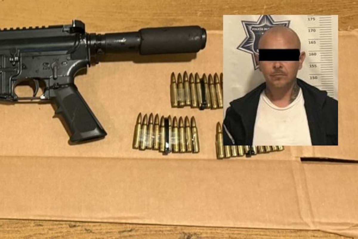 Sujeto armado con fusil es detenido tras intento de robo