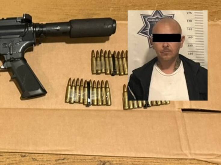 Sujeto armado con fusil es detenido tras intento de robo