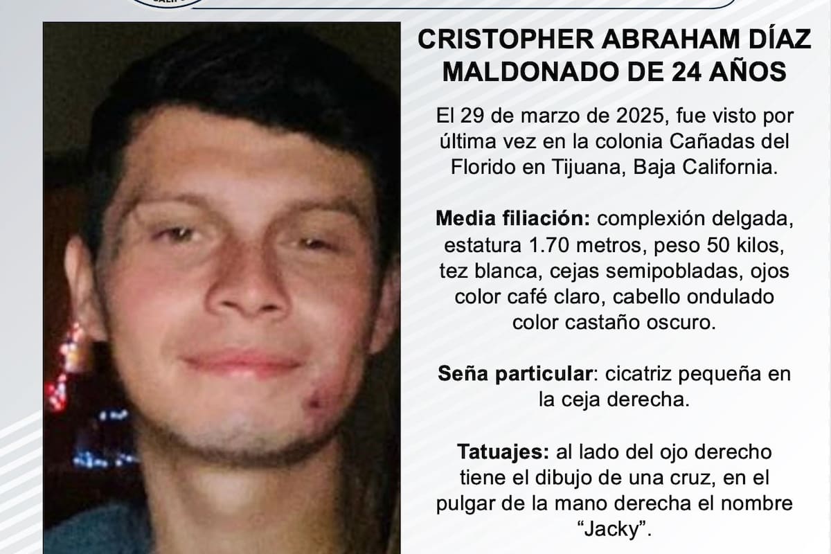 Se busca a Abraham Díaz Maldonado de 24 años de edad