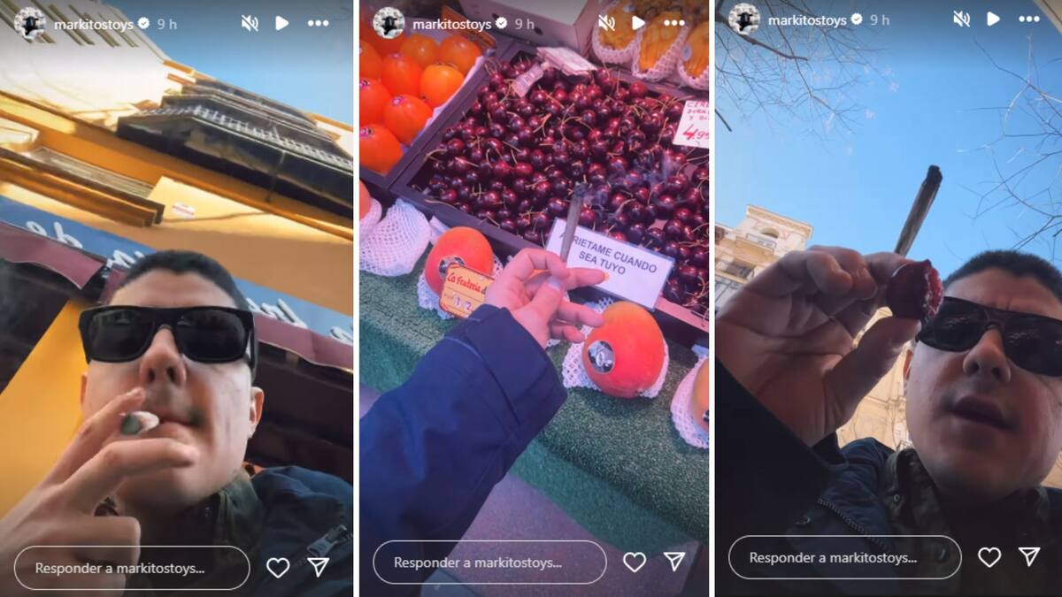 Compartió una historia en la que se le observa fumando un cigarro de marihuana | Foto: Instagram (@markitostoys)