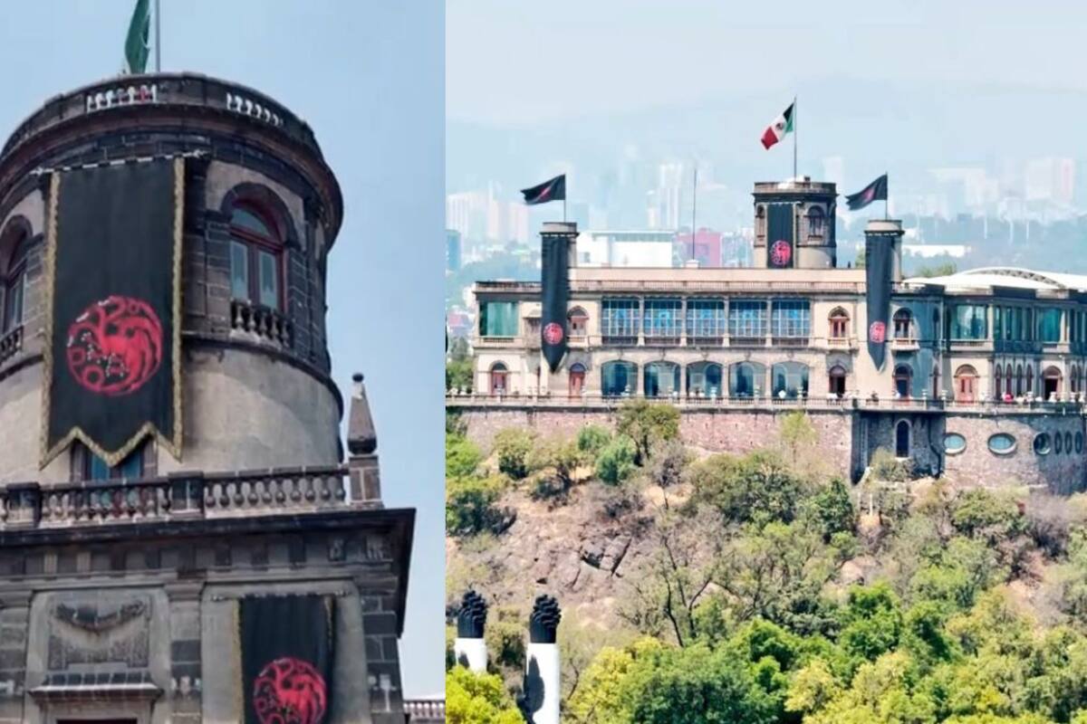 MAX viste al Castillo de Chapultepec con banderas del bando negro de Rhaenyra Targaryen