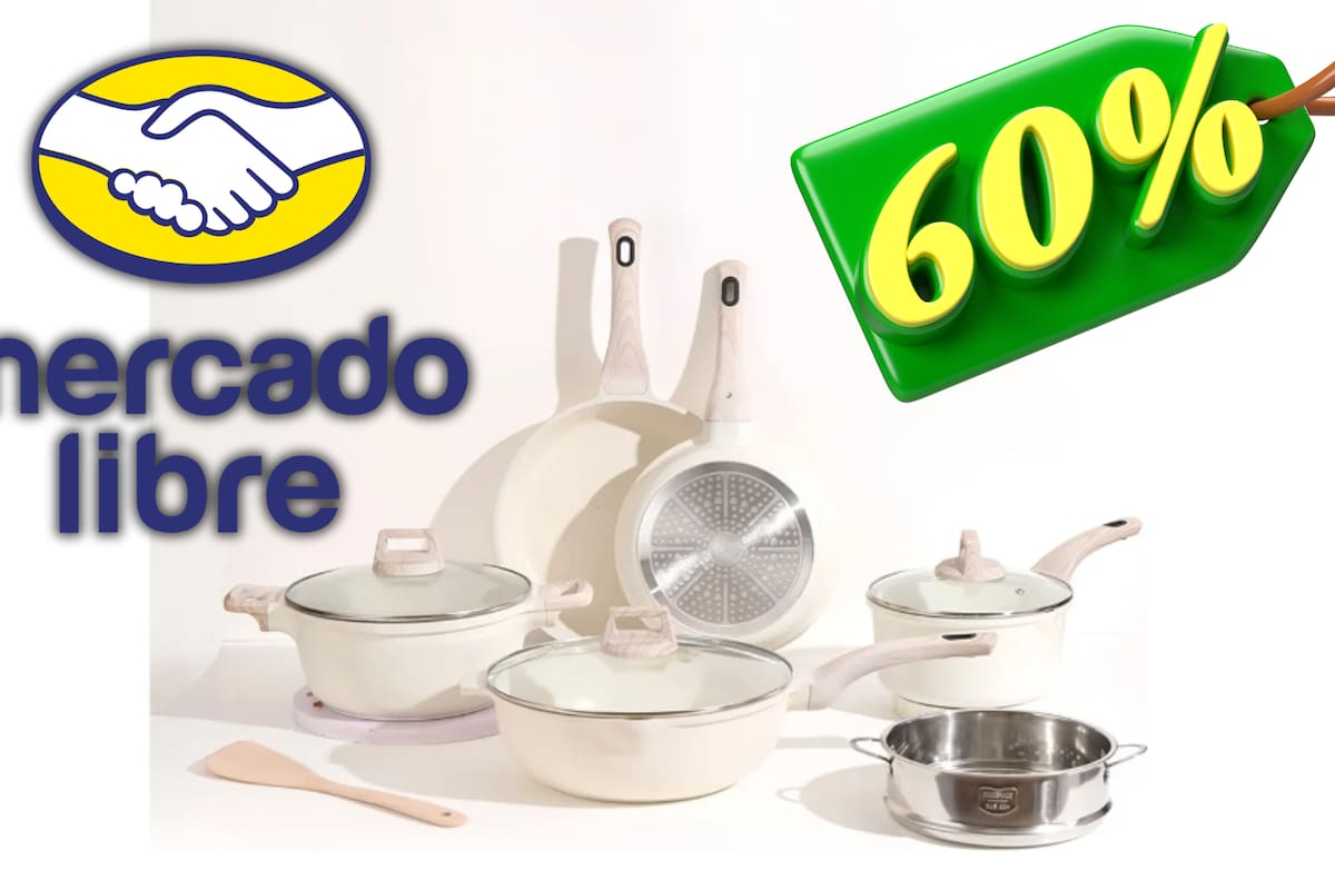 OFERTA RELÁMPAGO en Mercado Libre: Juego de ollas baja de $3,049 a solo $1,189
