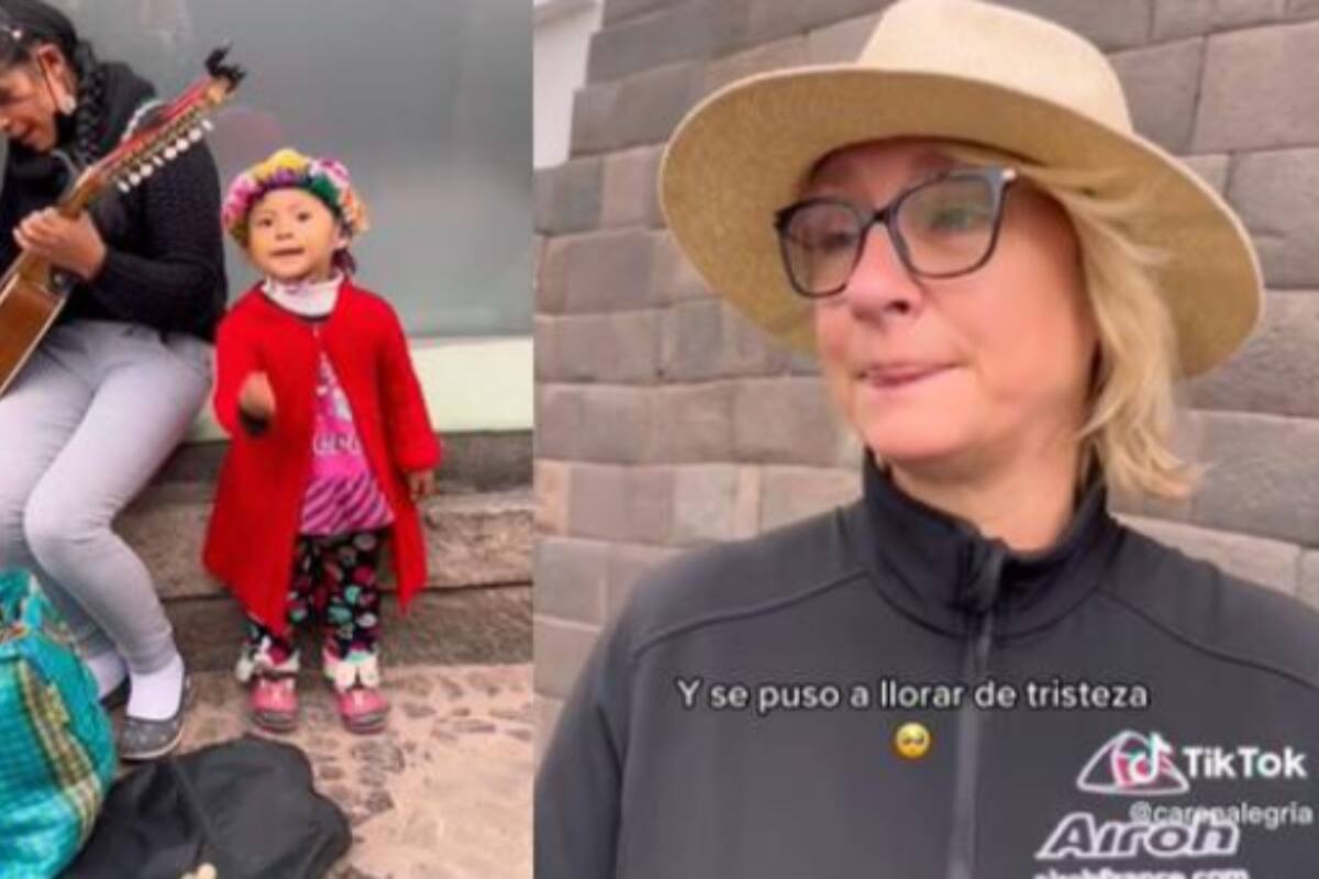 VIRAL: Francesa visita Perú y llora al ver a una madre con su hija trabajando en las calles