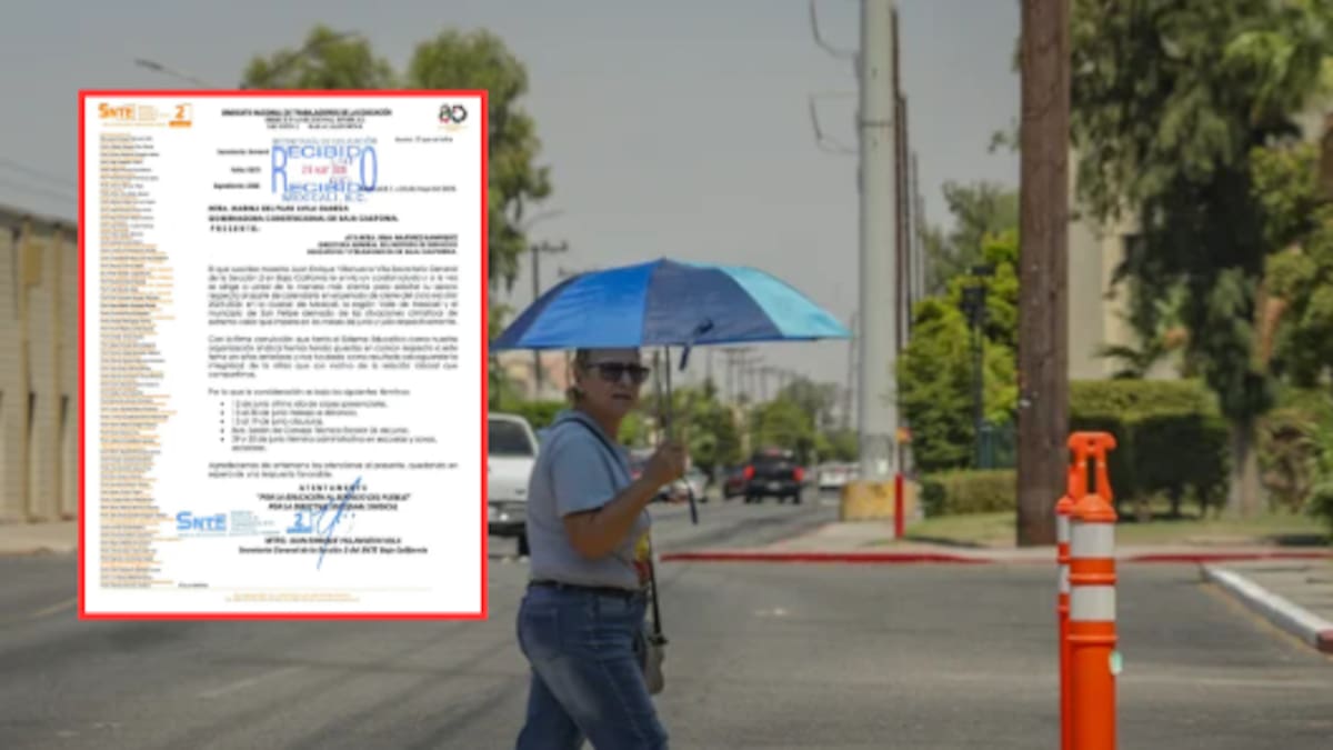 Maestros del SNTE piden a la gobernadora acortar calendario escolar en Mexicali, el Valle y San Felipe por calor extremo de junio y julio