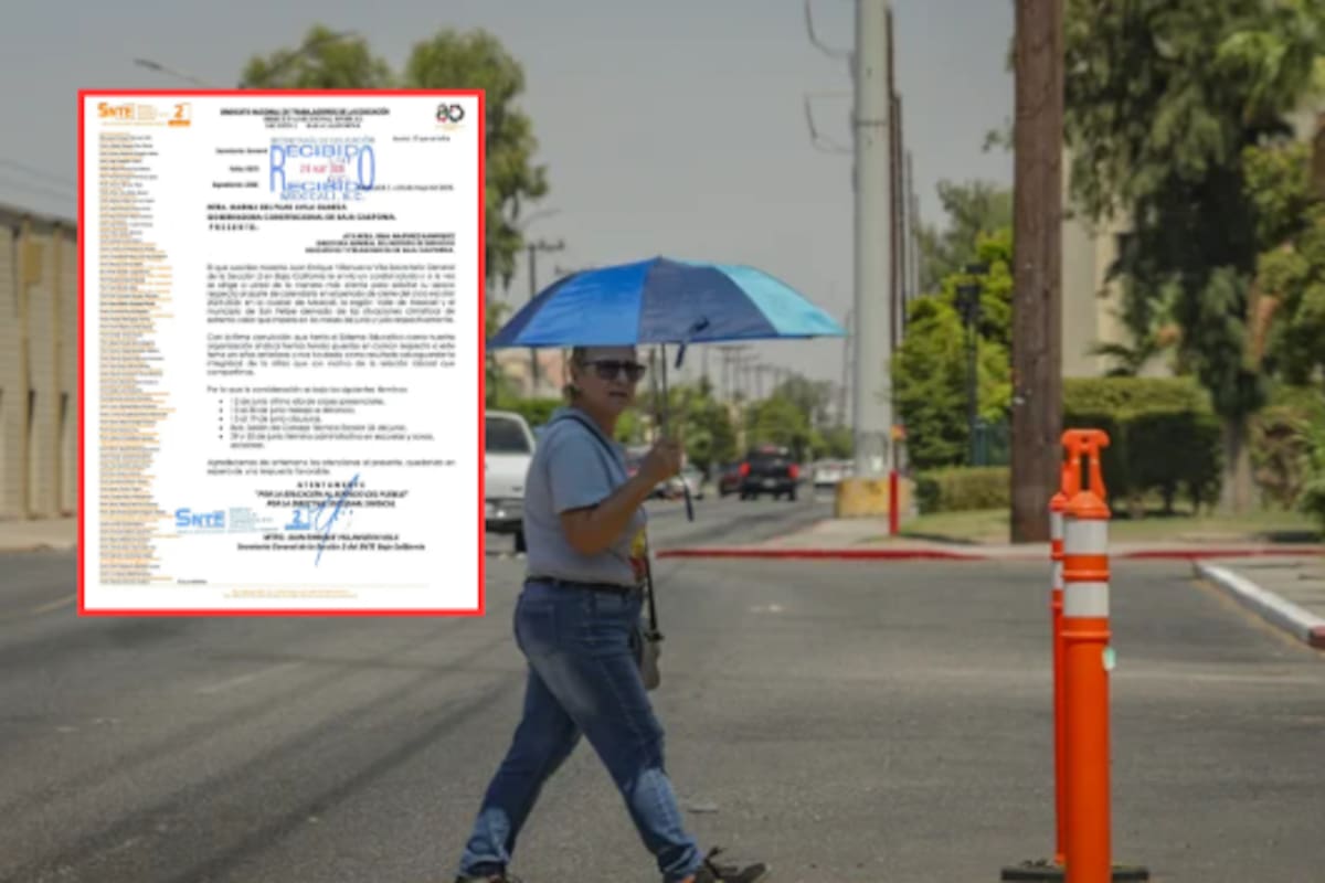 Maestros del SNTE piden a la gobernadora acortar calendario escolar en Mexicali, el Valle y San Felipe por calor extremo de junio y julio
