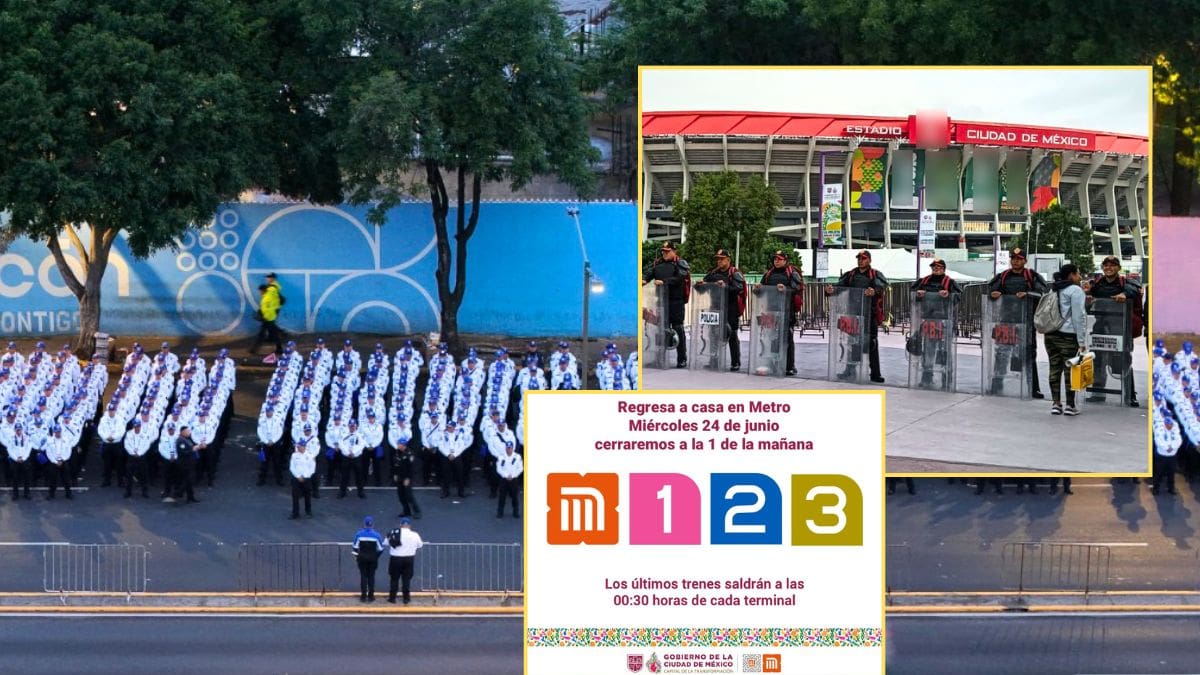 México vs Chequia blinda el Estadio Ciudad de México con 8 mil 220 policías, cortes viales y Metro hasta la 1:00 para el regreso de aficionados