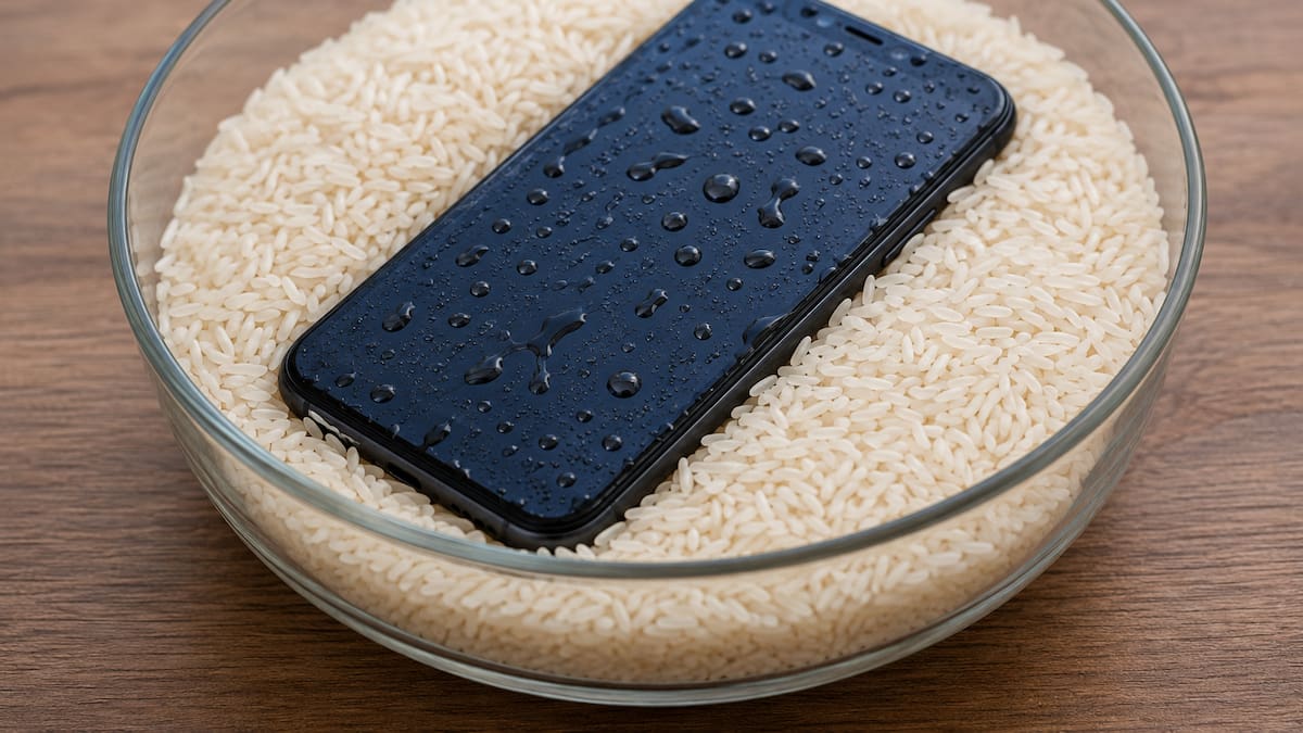 No es solo meterlo al arroz; este es el que sí funciona para secar un celular mojado y por qué técnicos advierten que el método puede dañar más el teléfono si se usa incorrectamente