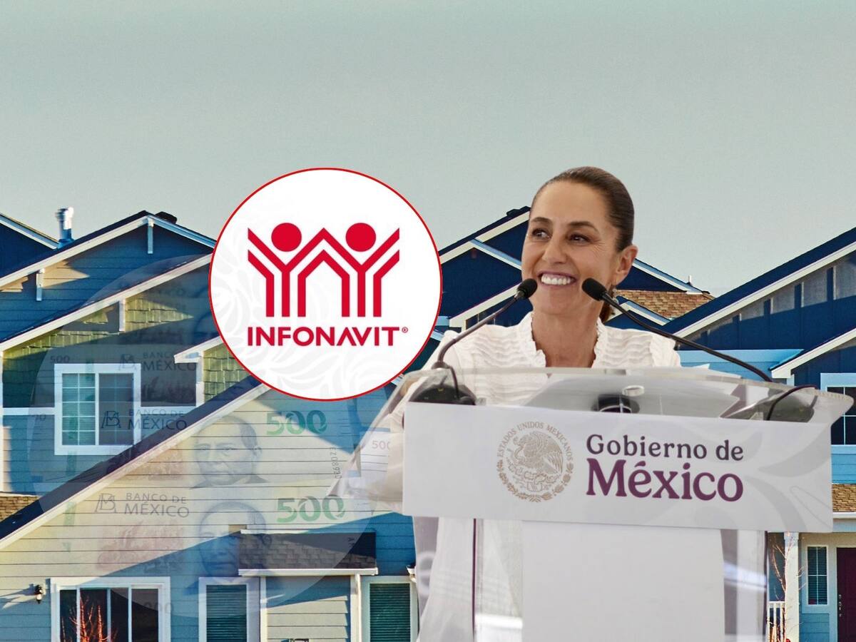 Infonavit ajusta precio de viviendas del Bienestar según salario mínimo. | Crédito: Presidencia/Canva