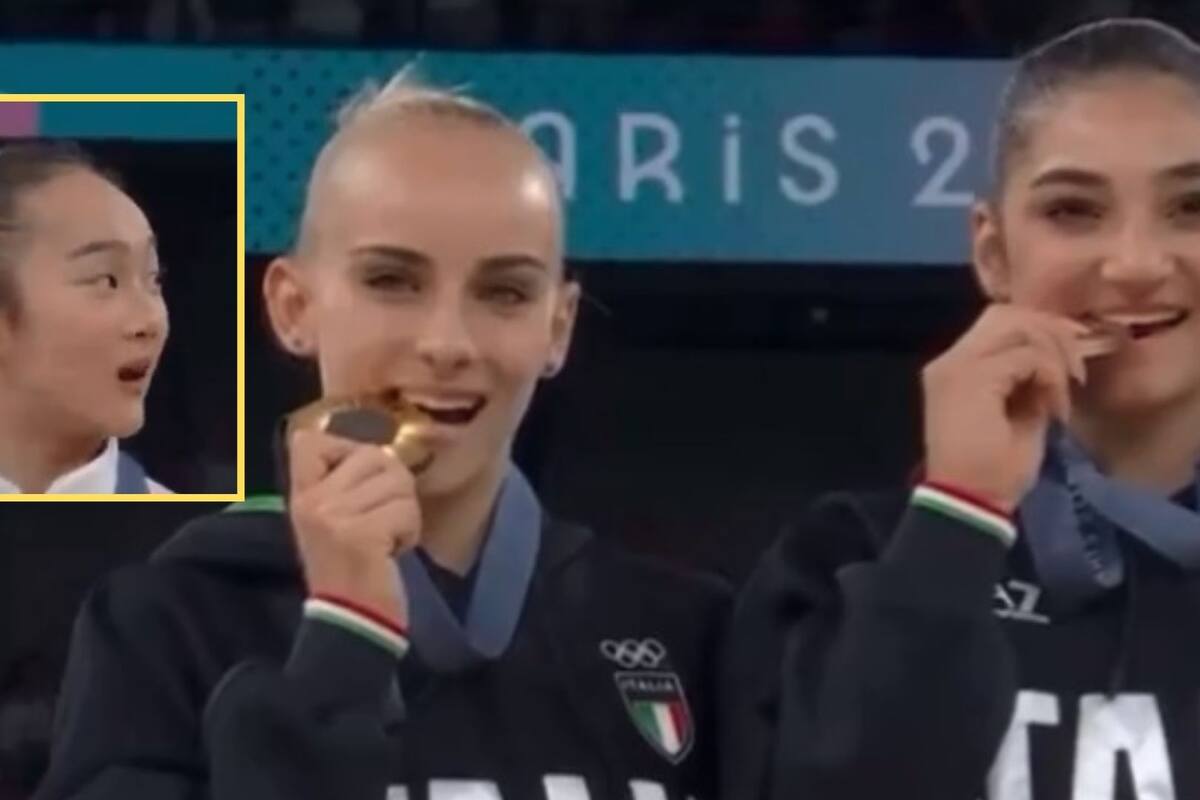 Así reaccionó la medallista olímpica al ver a sus compañeras morder sus medallas
