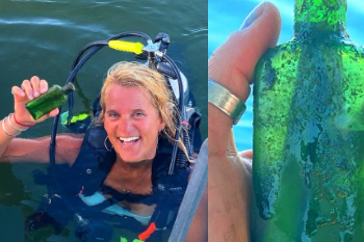 Buceadora encuentra botella con un mensaje de 1926: ¿Qué decía?