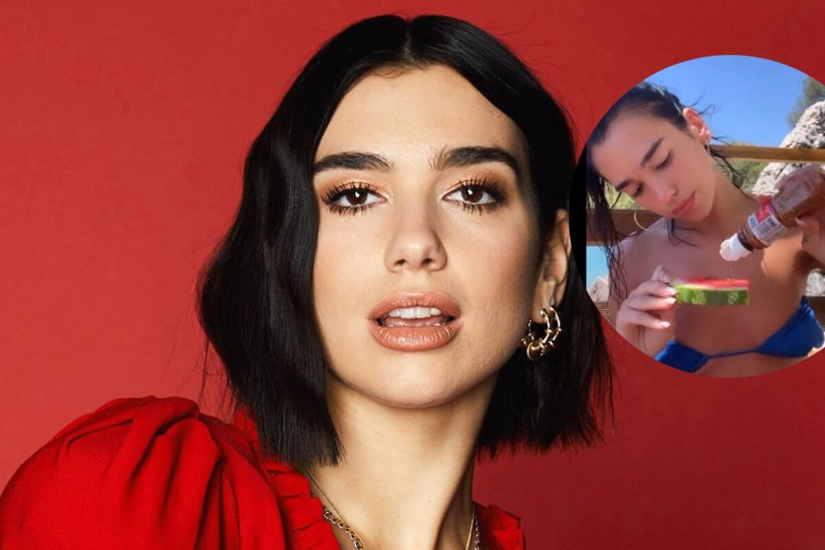 Dua Lipa sube video comiendo sandía con Tajín