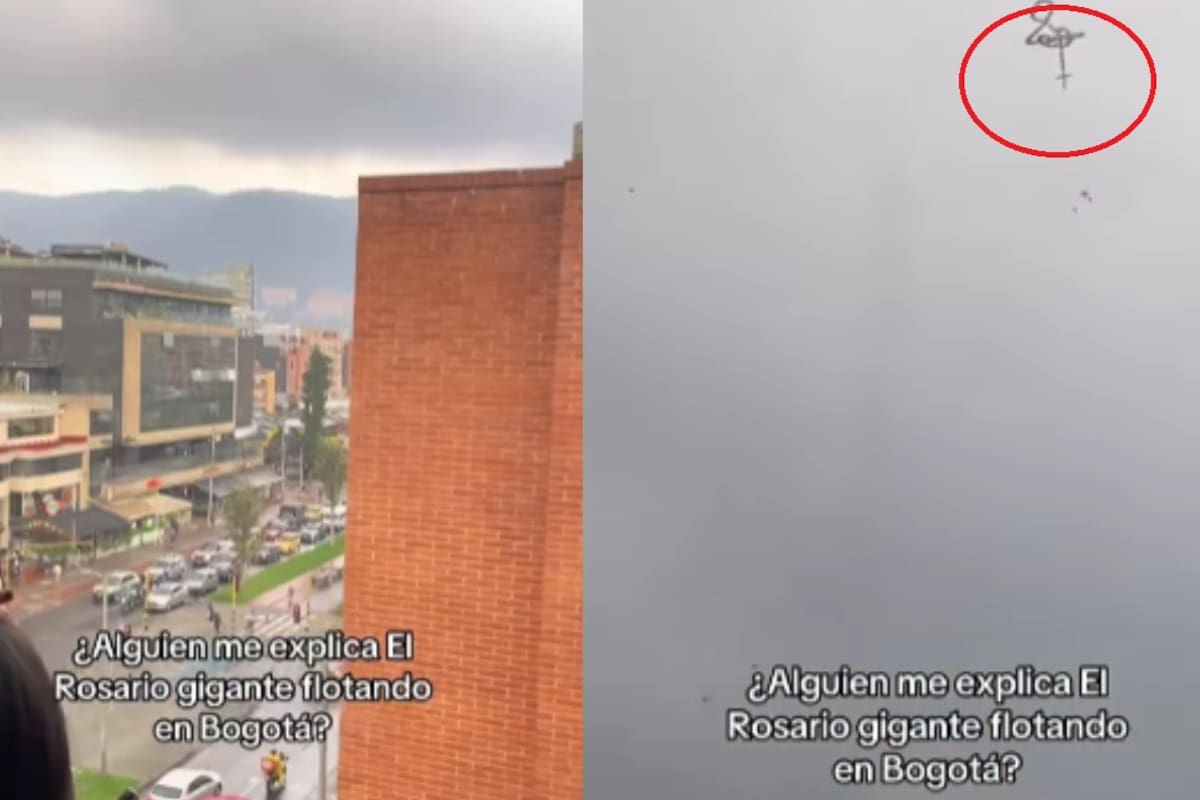 Rosario flotante en Colombia se vuelve viral y genera asombro en redes