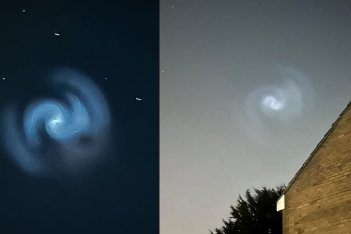 Misteriosa espiral azul ilumina el cielo de Europa: Esta es la explicación detrás del fenómeno viral