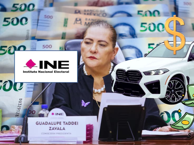 ¿Y la austeridad? La presidenta del INE, Guadalupe Taddei, fue vista en una lujosa camioneta BMW blindada con un valor superior a 2 millones de pesos que no figura en el registro vehicular