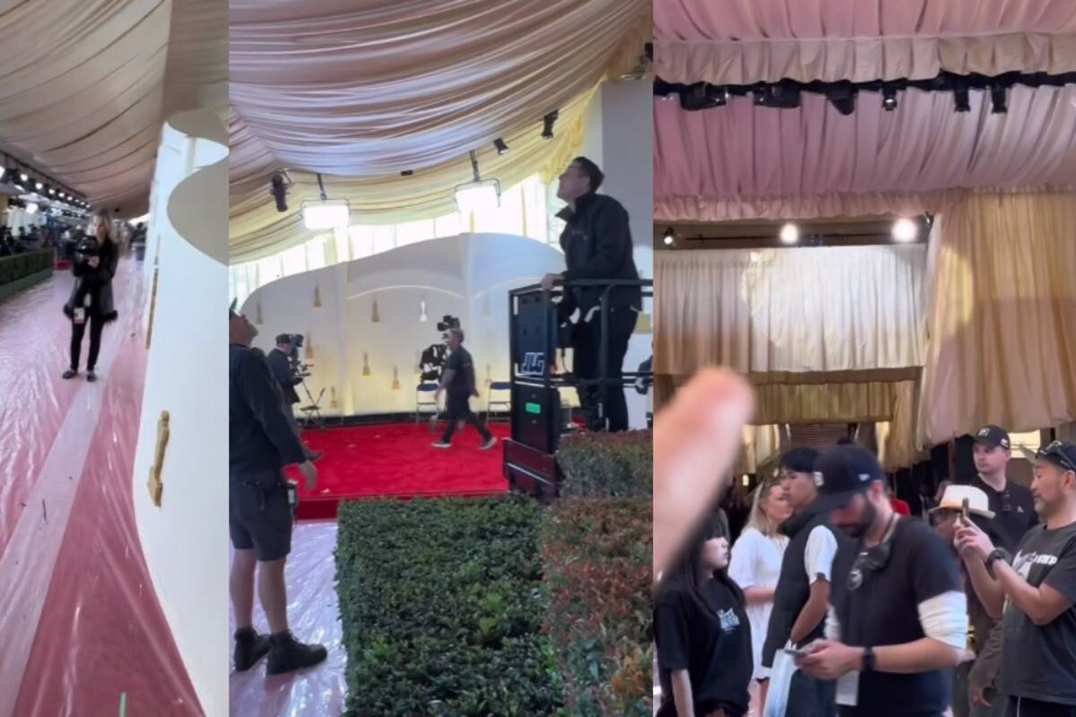 ¿Cómo se ve la alfombra roja de los Premios Oscar antes del evento?