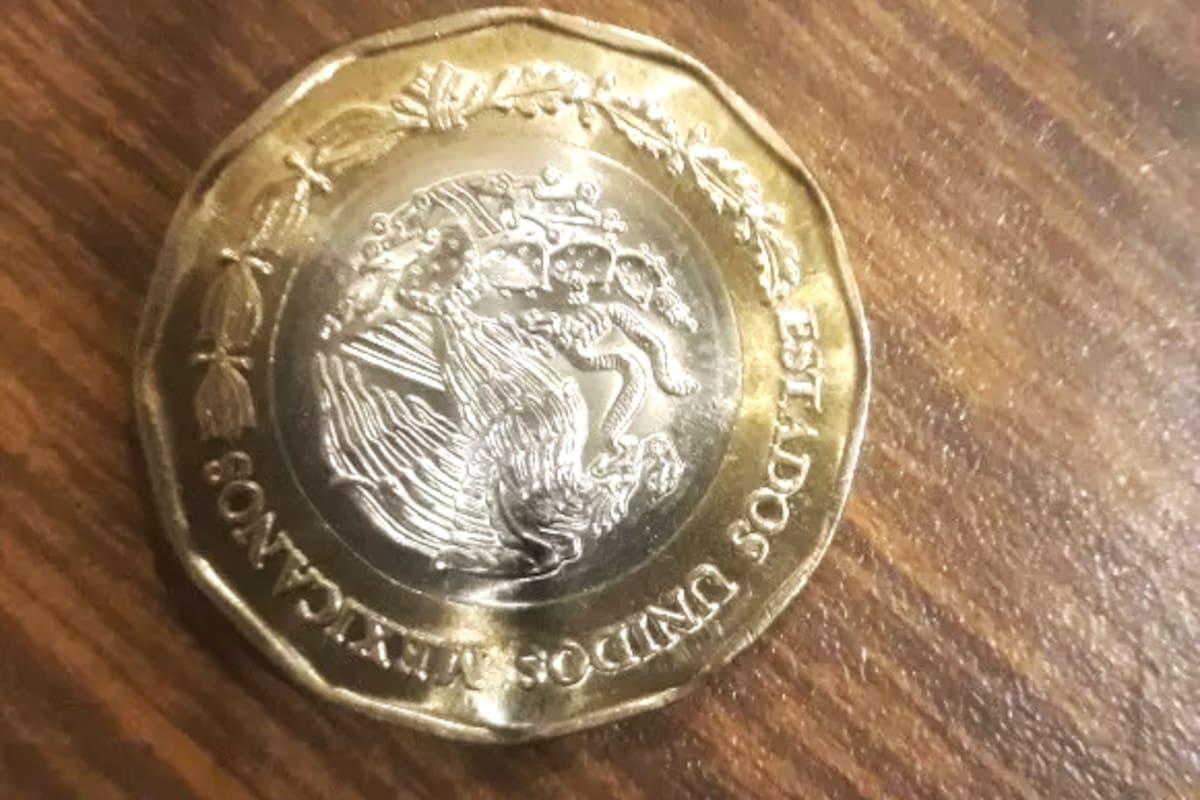 Moneda de 20 pesos con escudo al revés es vendida en Mercado Libre por 22 mil pesos