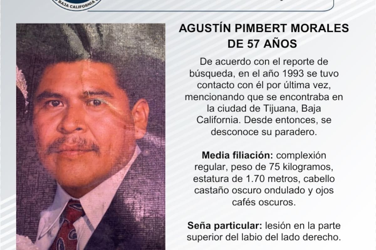 Se busca a Agustín Pimbert Morales de 57 años