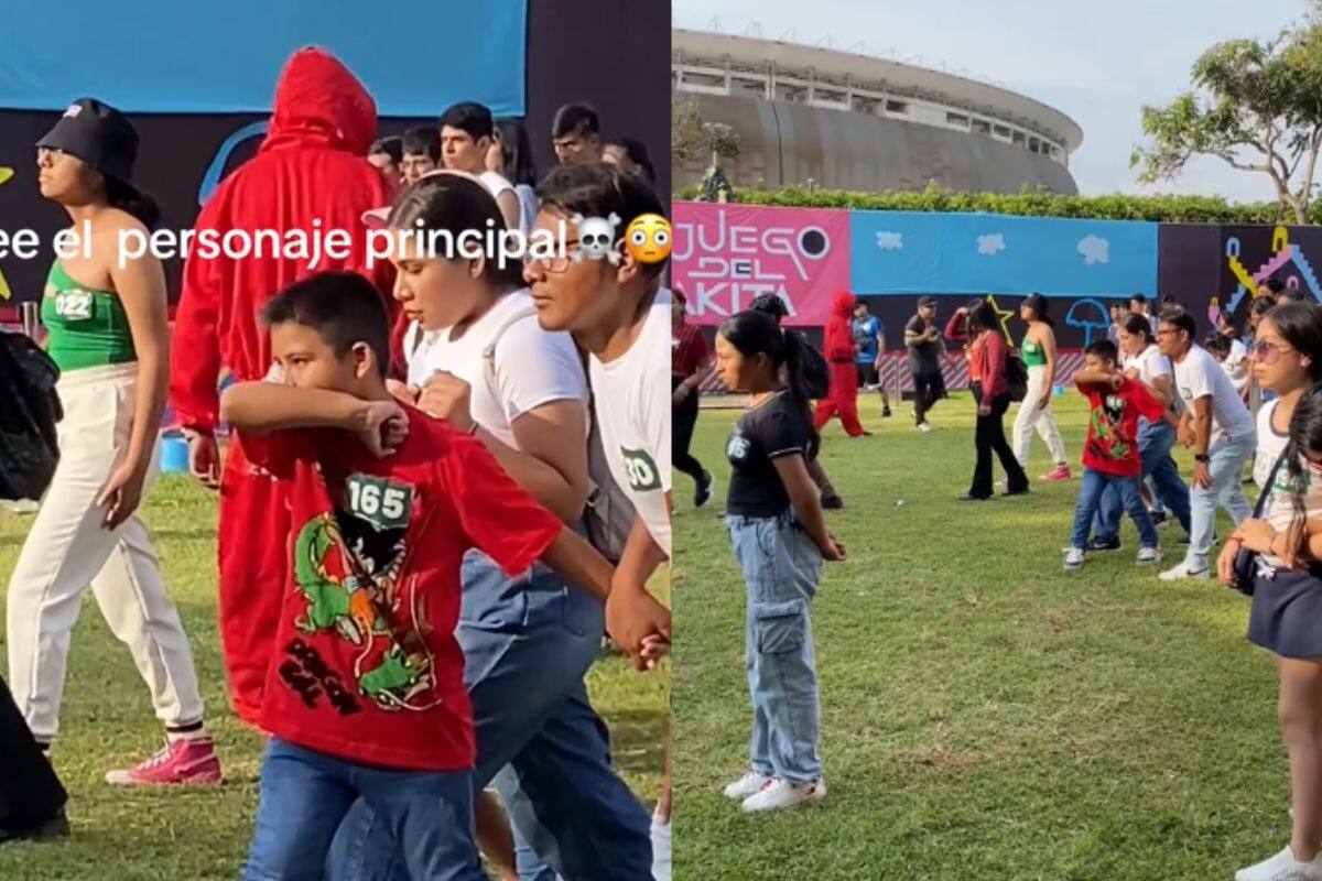 Niño se viraliza haciendo pose de protagonista de “Juego del Calamar” en “Luz Roja, Luz verde”