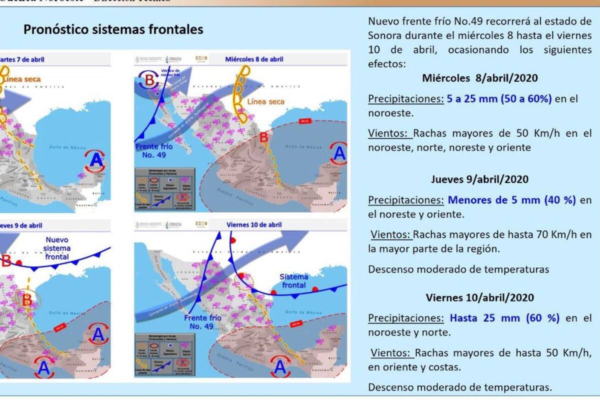 Frente Frío 49 recorrerá Sonora los siguientes 3 días; prevén nevadas en La Rumorosa