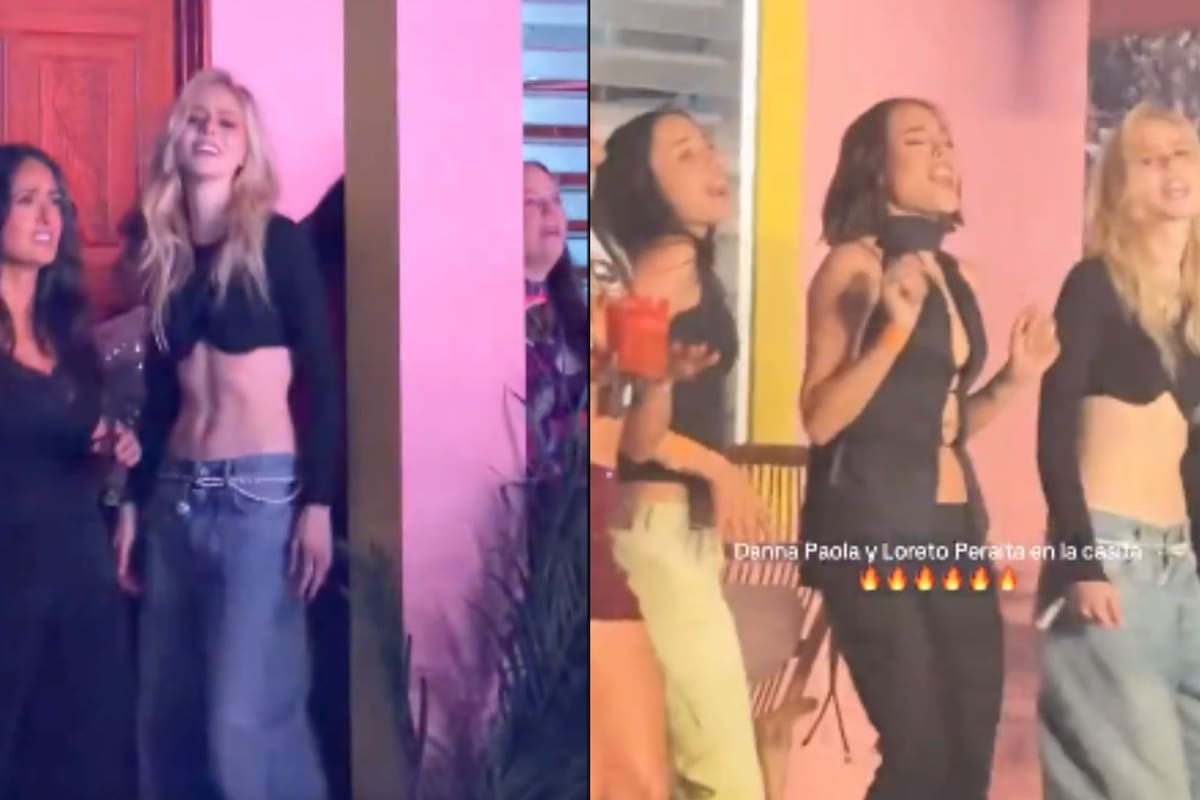 Salma Hayek, Danna y Loreto Peralta aparecen en “La Casita” durante el concierto de Bad Bunny en CDMX