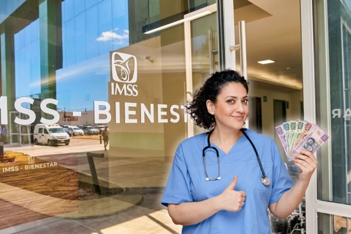 IMSS-Bienestar convoca a médicos y enfermeras para laborar en centros de salud con un apoyo económico de hasta 19,200 pesos mensuales que es compatible con el cobro de otras pensiones o becas