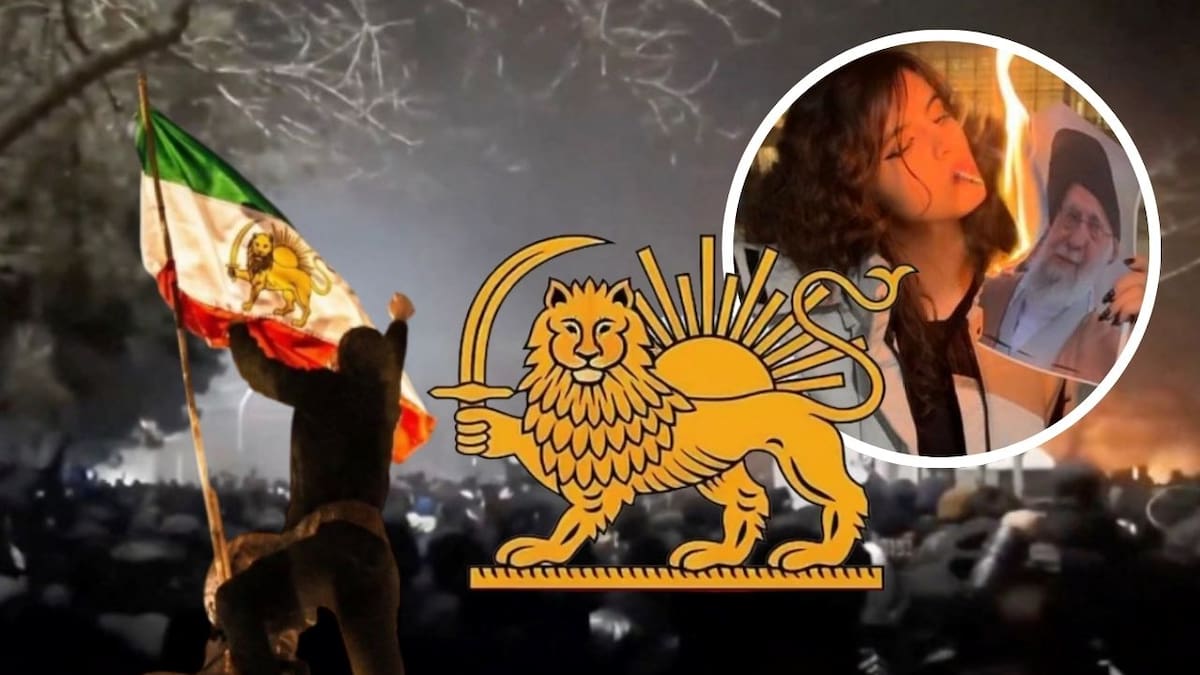¿Qué representa la bandera del león y el sol que manifestantes alzan en Irán? El antiguo símbolo persa que desafía al actual régimen iraní