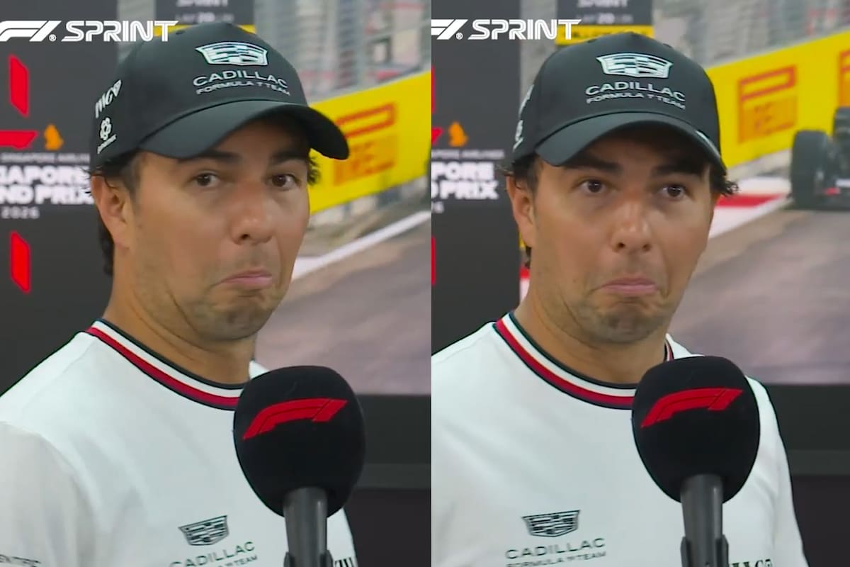 Checo Pérez se vuelve viral por su reacción al ver chocar a Norris y Piastri: McLaren estalla contra sus pilotos