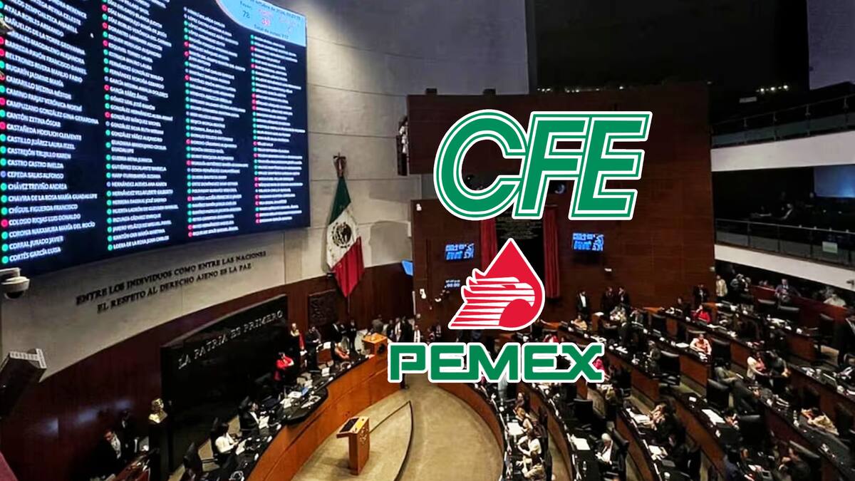 Senado avala la reforma que convierte a CFE y Pemex en empresas públicas del Estado. Foto: Especial