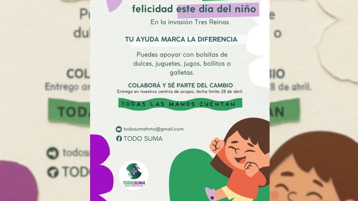 Todo Suma Hermosillo organiza fiesta del Día del Niño para 100 pequeños en situación de vulnerabilidad: así puedes apoyar