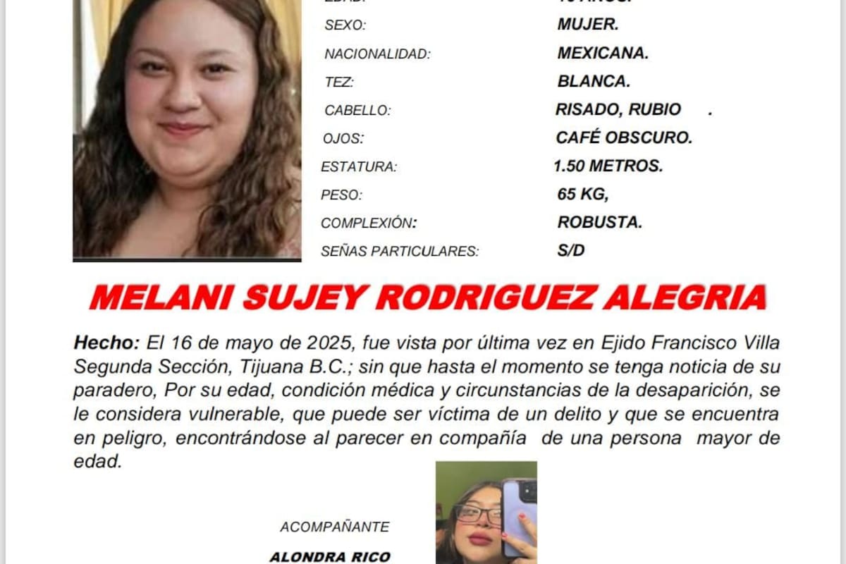 Activan Alerta Amber por Melani Sujey Rodríguez Alegría de 16 años
