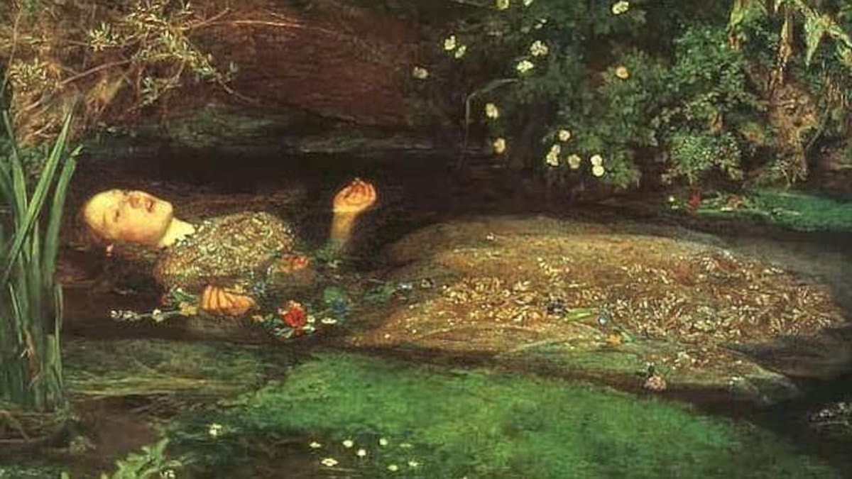 Ofelia, interes amoroso de Hamlet.