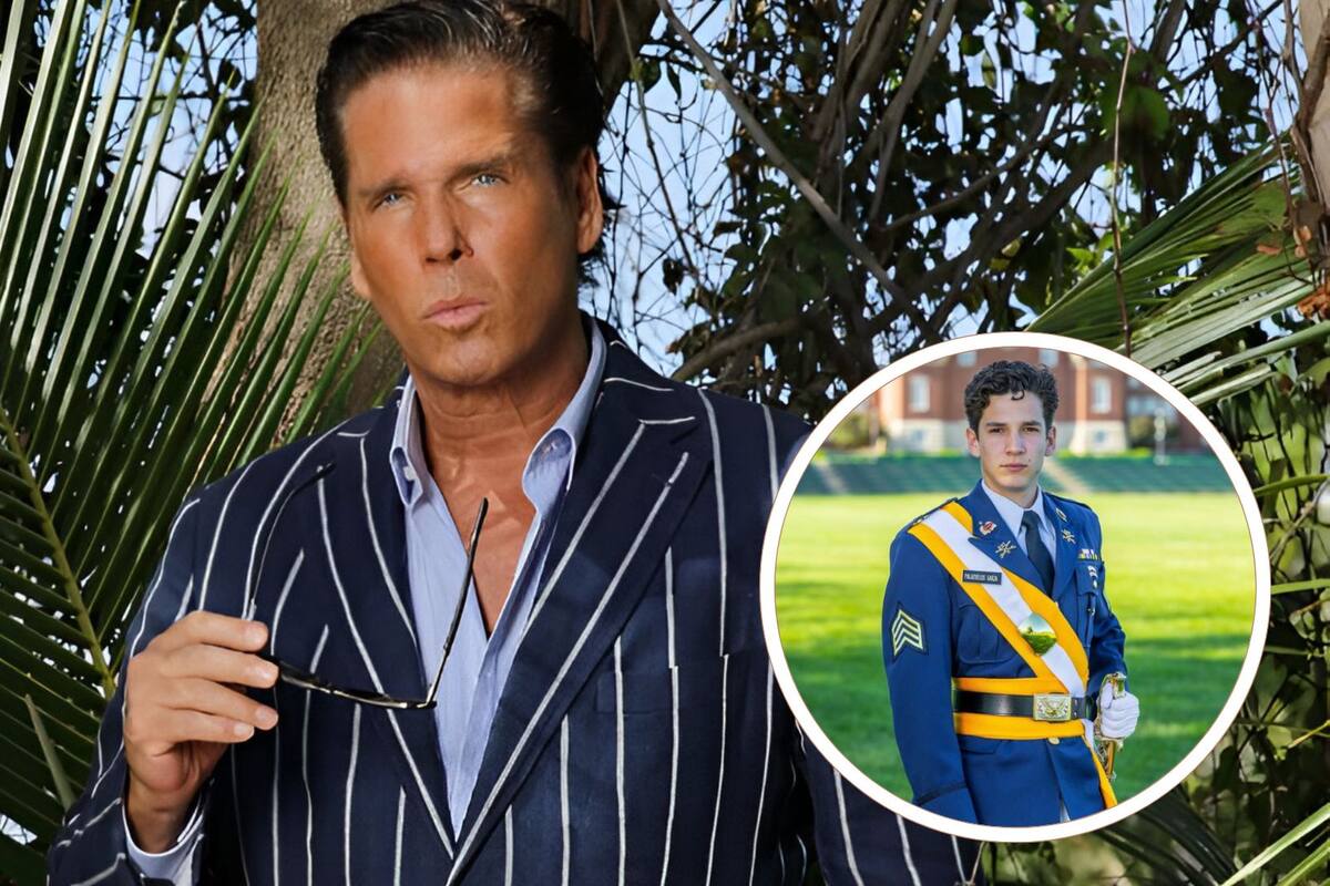 Roberto Palazuelos celebra la graduación de su hijo en escuela militar