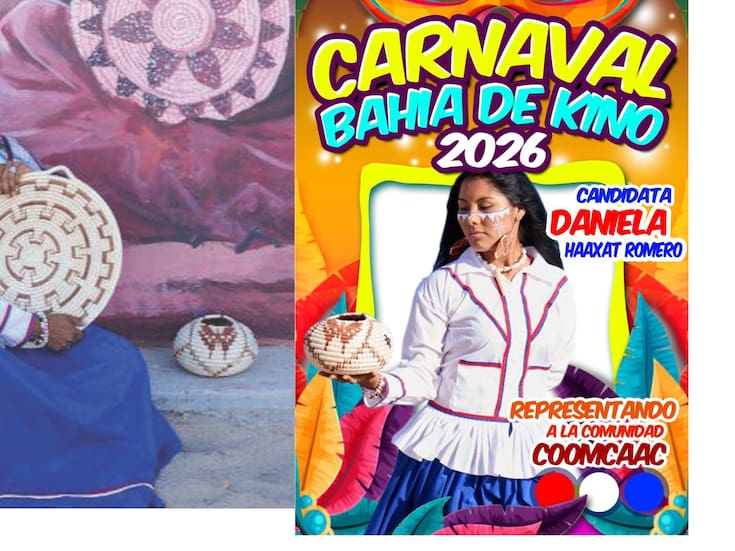 Incluyen por primera vez a representante comcáac en carnaval de Bahía de Kino