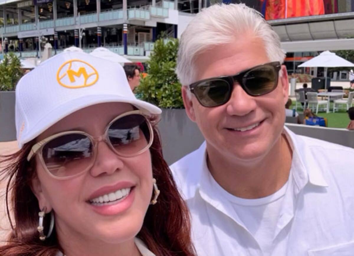 María Celeste Arrarás y su pareja Raúl Quintero.