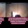 Imágenes de terror: A mujer le explota el cargador justo cuando las puertas del ascensor se cerraban