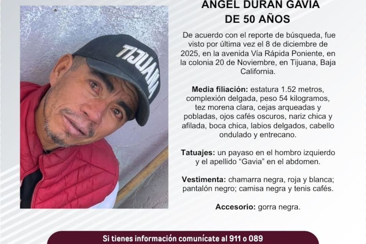 Se busca a Ángel Durán Gavia de 50 años