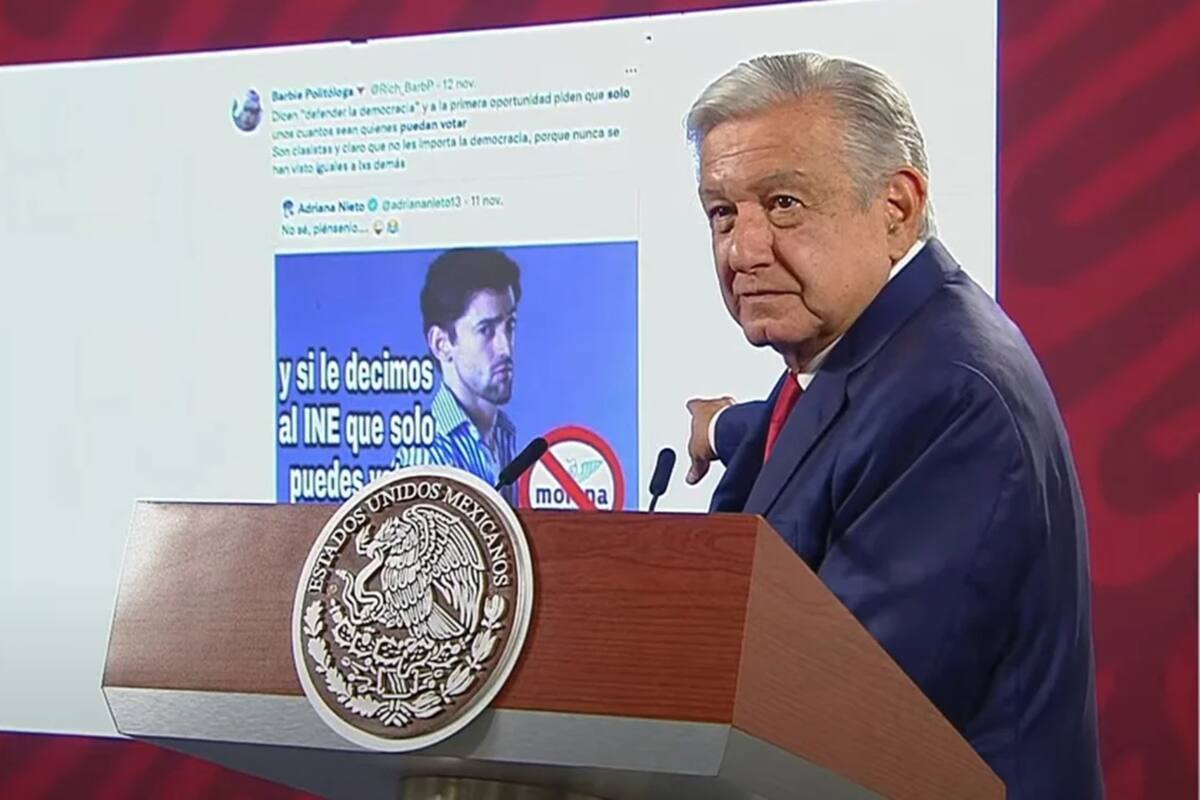 "Este es el fondo del asunto": ¿Por qué AMLO mostró un meme de "Javi Noble" en su mañanera?