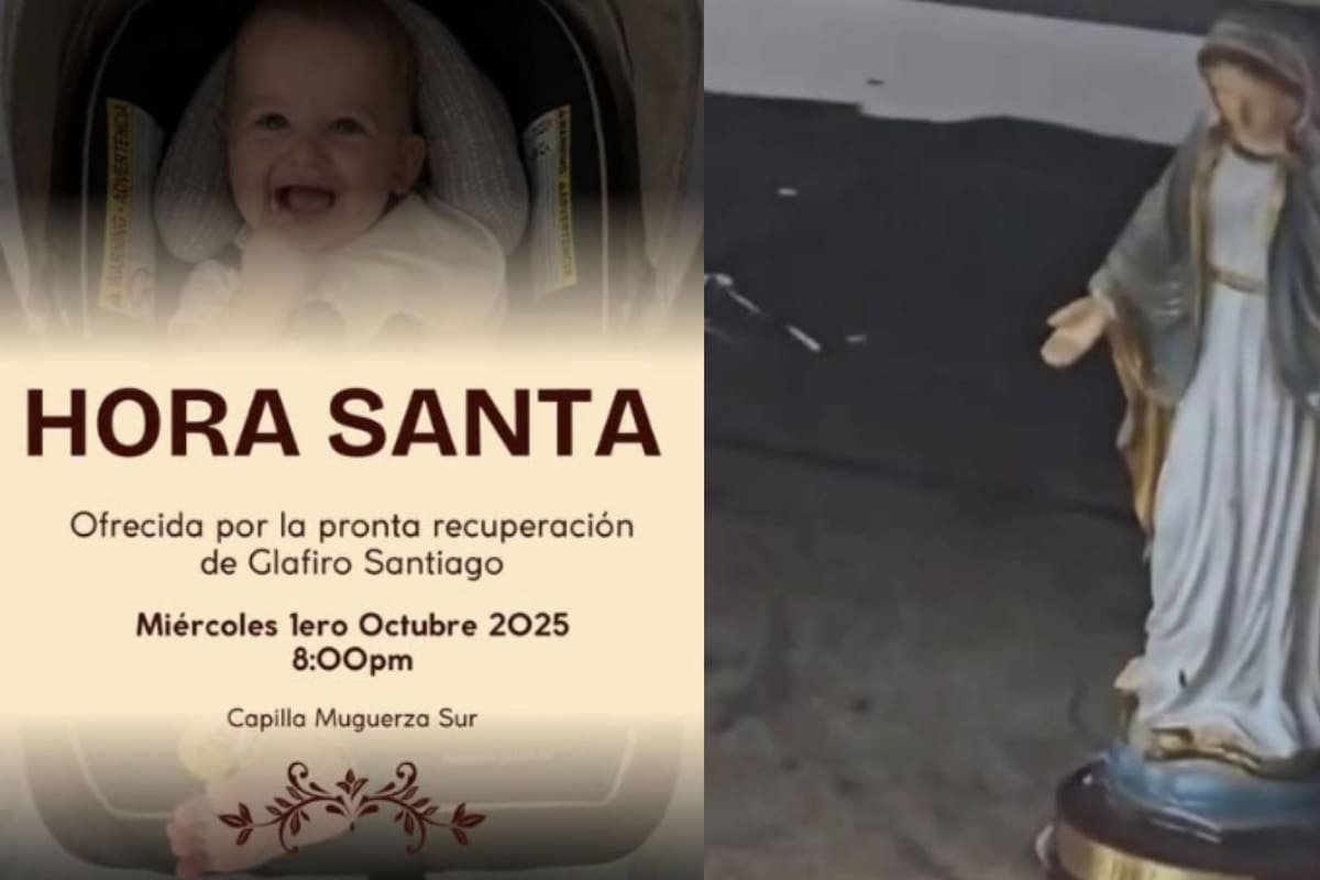 Padre del bebé Glafiro, asegura que una virgen de porcelana protegió al pequeño de 7 meses tras derrumbe en Monterrey