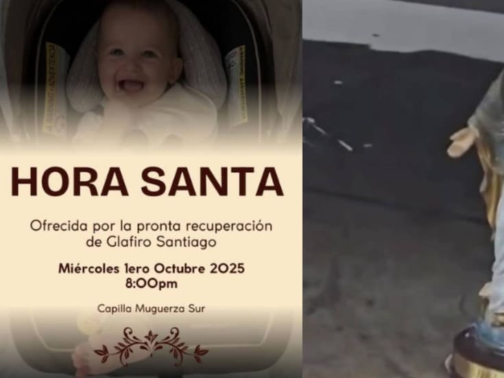 Padre del bebé Glafiro, asegura que una virgen de porcelana protegió al pequeño de 7 meses tras derrumbe en Monterrey